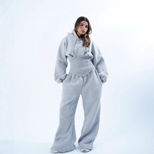 Women's casual oversized hoodie with flattering fit and wide waistband Amarae