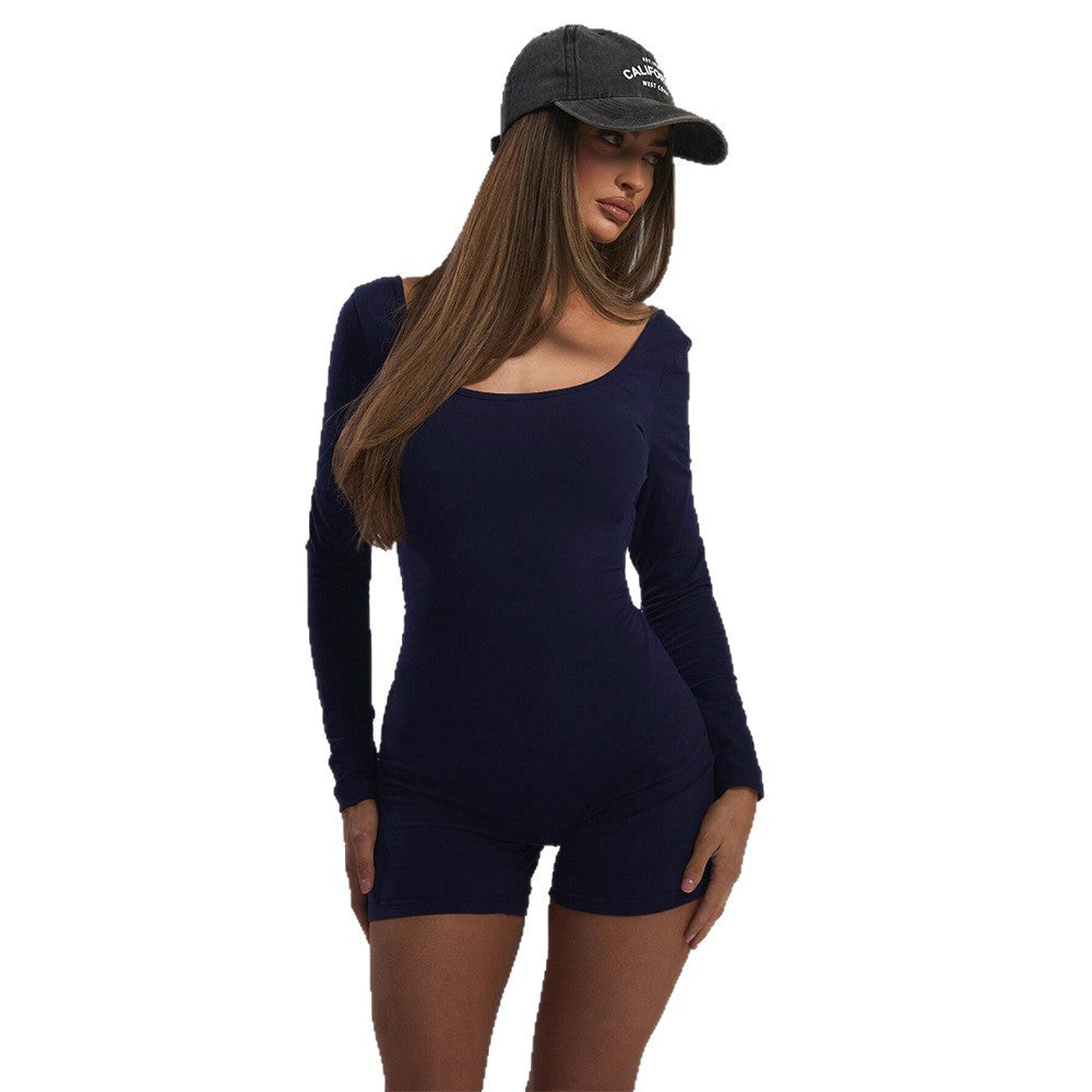 Body à manches longues pour femmes avec une coupe ajustée et un décolleté U tendance Chic & Stil