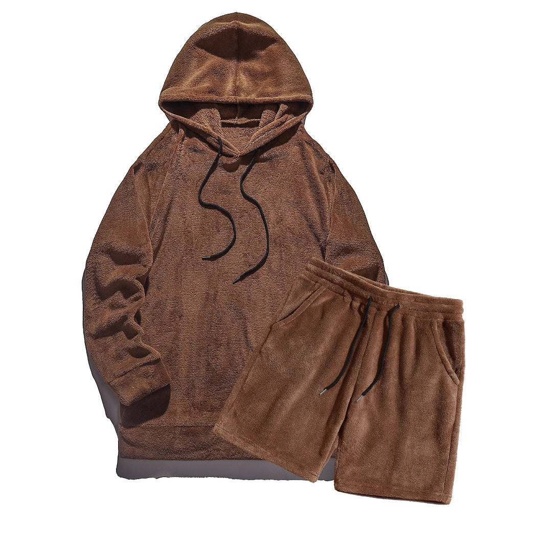 Ladies comfortable fleece set with hoodie and shorts Lune London