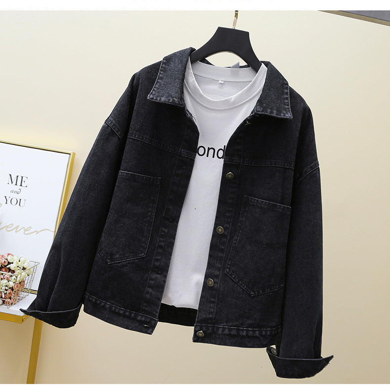Veste en denim pour femmes avec grandes poches plaquées Chic & Stil