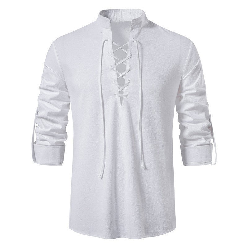 Men's long sleeve shirt with drawstring Lune London