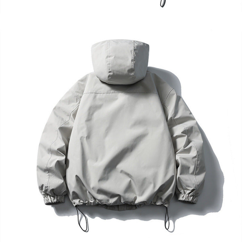 Unisex Waterproof technical hooded jacket with multiple pockets and adjustable hem Amarae