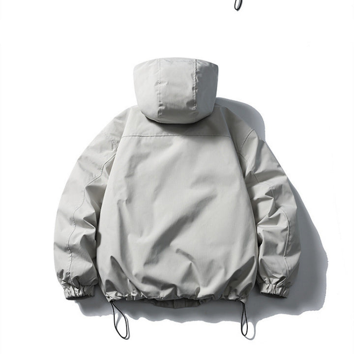Unisex Waterproof technical hooded jacket with multiple pockets and adjustable hem Amarae