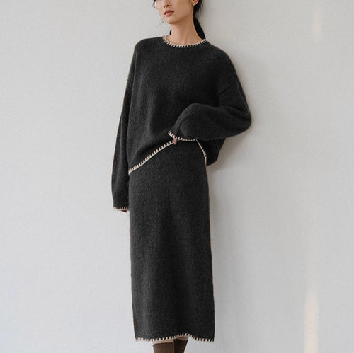 Ensemble tricoté confortable pour femmes avec des détails élégants Chic & Stil
