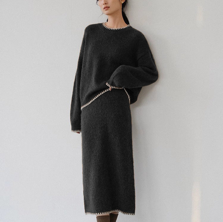 Ensemble en tricot pour femmes avec une coupe décontractée et des détails décoratifs Chic & Stil
