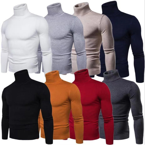 High-quality cotton turtleneck sweater for men Amarae