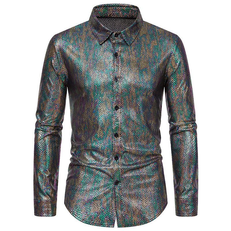 Elegant shirt for men in shiny material with a modern cut Chic and Style