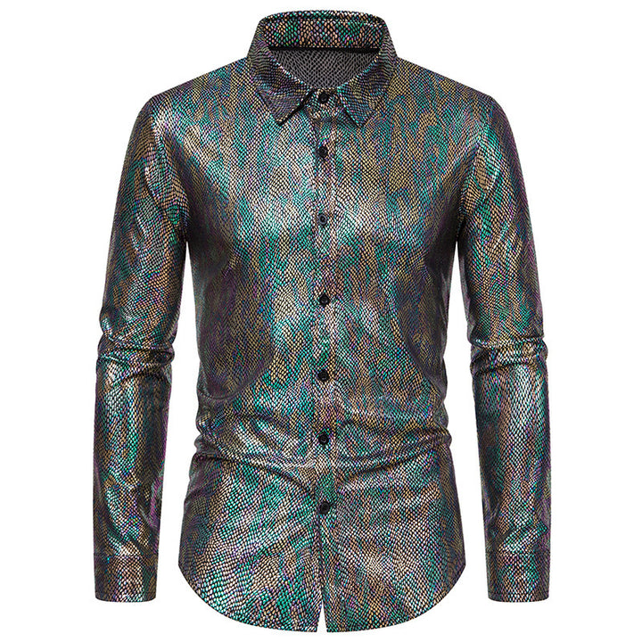 Elegant shirt for men in shiny material with a modern cut Chic and Style