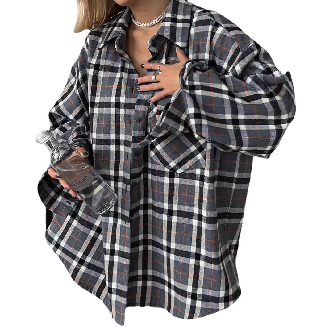 Amarae women's plaid overshirt