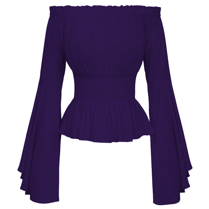 Blouse for women with an off-the-shoulder design and voluminous sleeves Lune Londonl