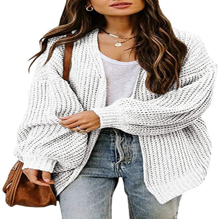 Sweat en tricot épais pour femmes avec des manches volumineuses et une coupe décontractée Chic & Stil