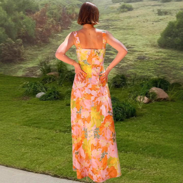Women's maxi dress with floral patterns Lune London
