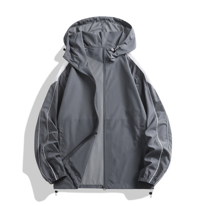 Ladies lightweight windbreaker with adjustable hood and breathable inserts Amarae