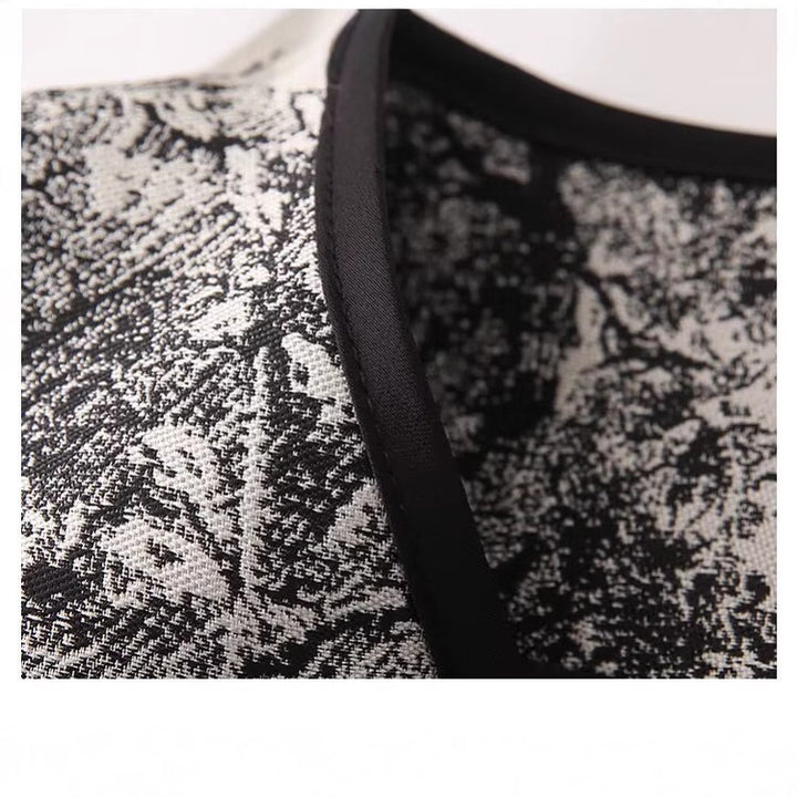 Veste blazer matelassée tendance pour femmes avec impression artistique de maison de campagne Chic & Stil