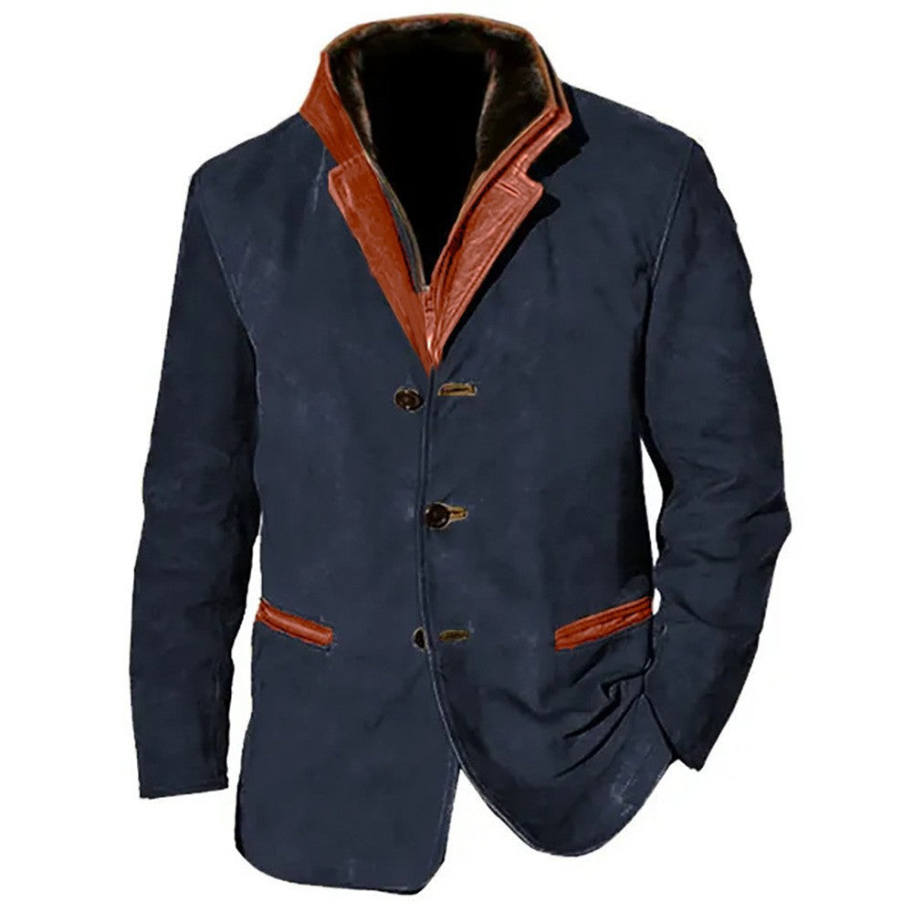 Elegant suede jacket for men with contrasting details Lune London