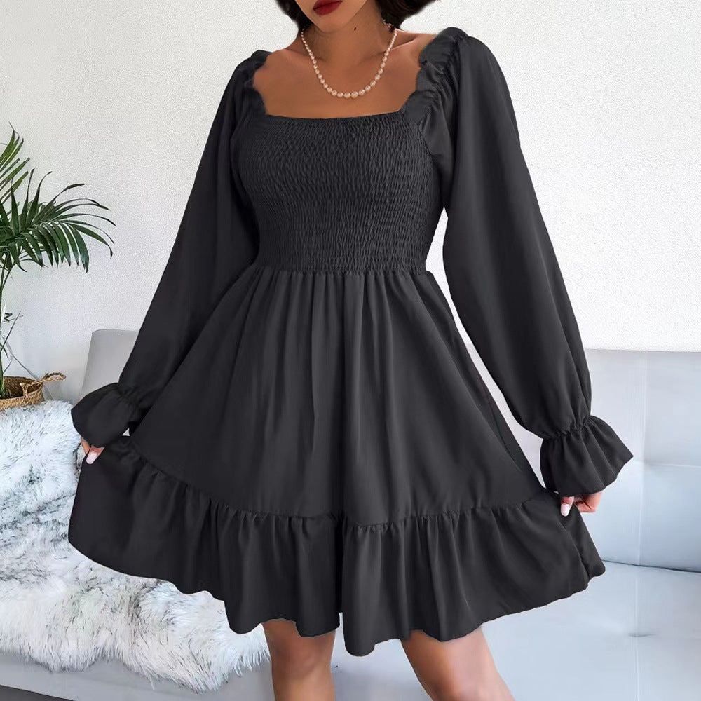 Mini dress for women with ruffles and voluminous sleeves Lune London
