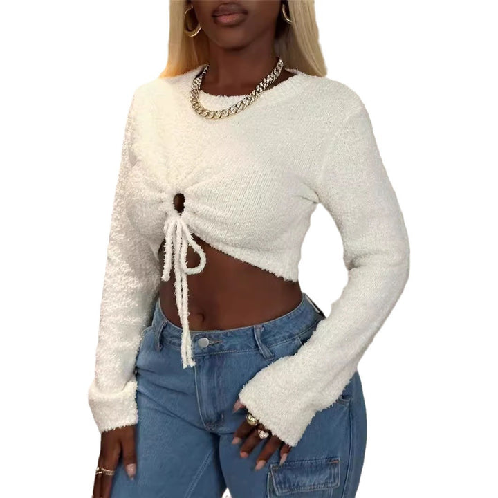 Short top for women with drawstring and stylish cut Lune London