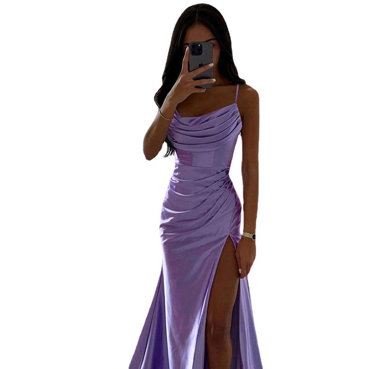 Ladies Elegant Evening Dress with Ruffles Lune London