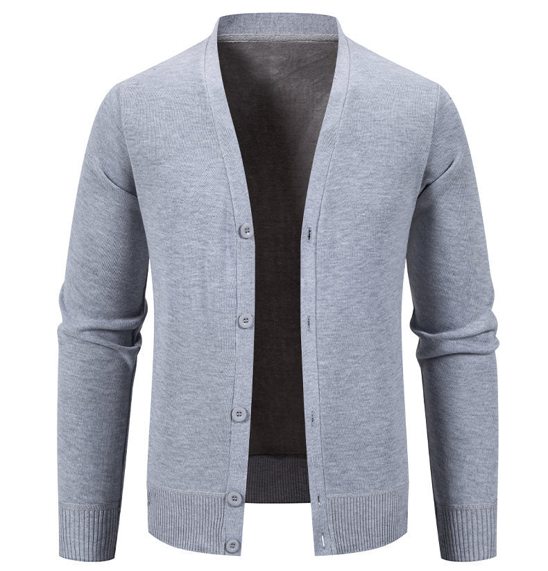 Men's Cozy Cardigan with V-Neck and Button Placket Lune London