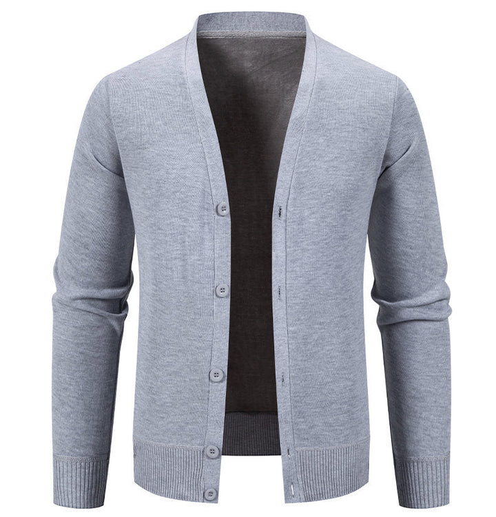 Men's Cozy Cardigan with V-Neck and Button Placket Lune London
