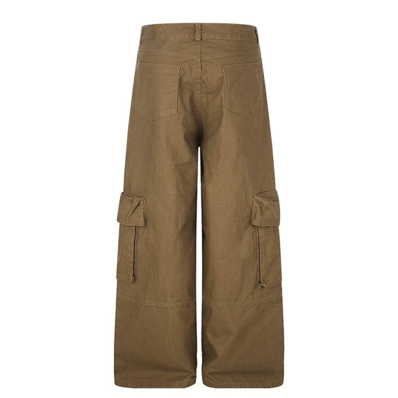 Women's wide cargo culotte pants with graffiti print and large flap pockets Amarae