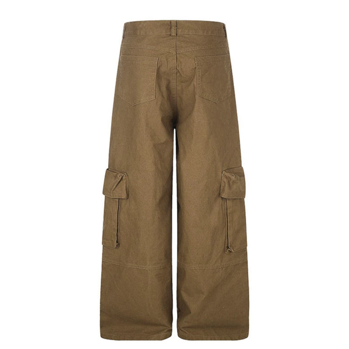 Women's wide cargo culotte pants with graffiti print and large flap pockets Amarae