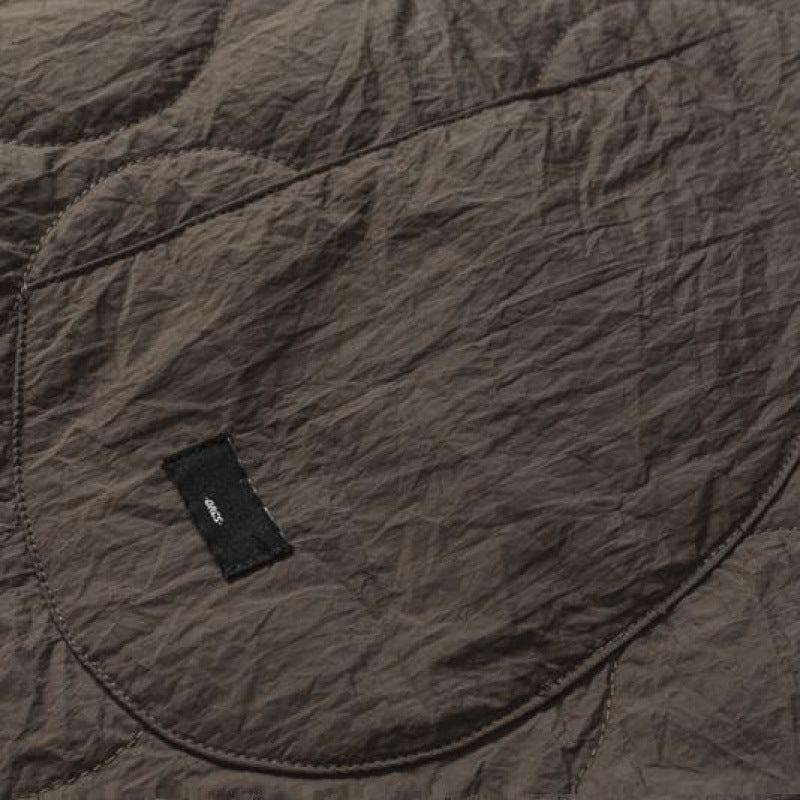 Unisex Padded Oversized Anorak Pullover with Half Snap Placket, Raglan Sleeves, and Drawstring Hem Amarae