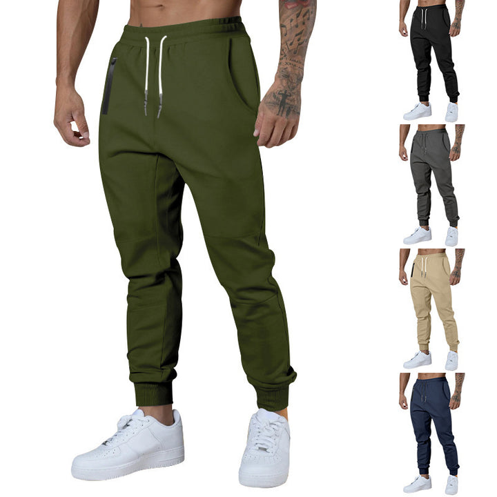 Slim-Fit Sports Jogging Pants for Men with Elastic Waist and Side Pockets Lune London