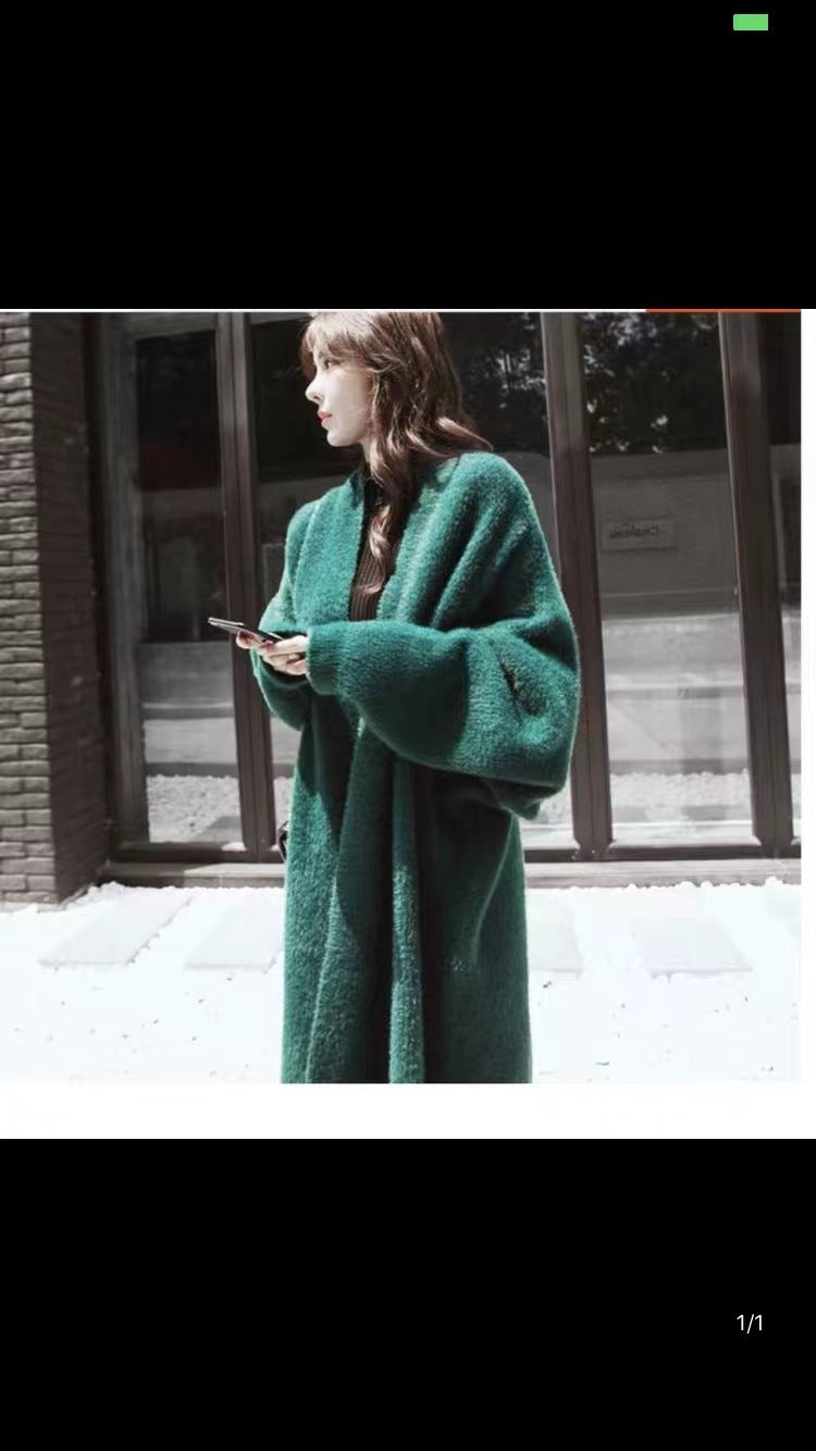 Manteau long pour femmes en matériau confortable avec une coupe ouverte Chic & Stil