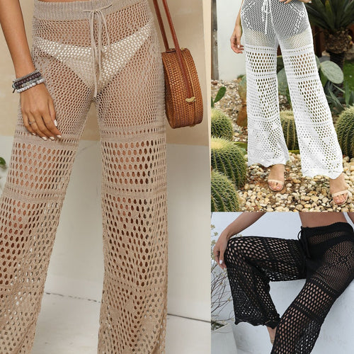 Amarae crochet bikini top and mesh pants set