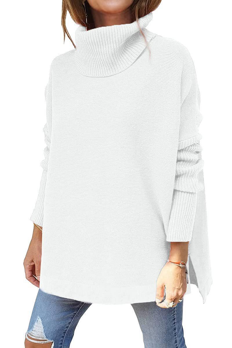 Comfortable turtleneck sweater for women with a textured design and a loose fit Lune London