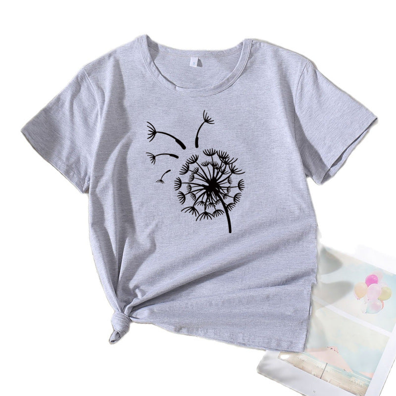 Women Graphic T-Shirt Dandelion Relaxed Fit Lune London