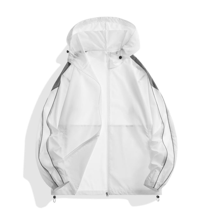 Ladies lightweight windbreaker with adjustable hood and breathable inserts Amarae