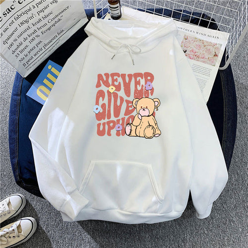Women's hoodie with motivational bear design Chic & Stil