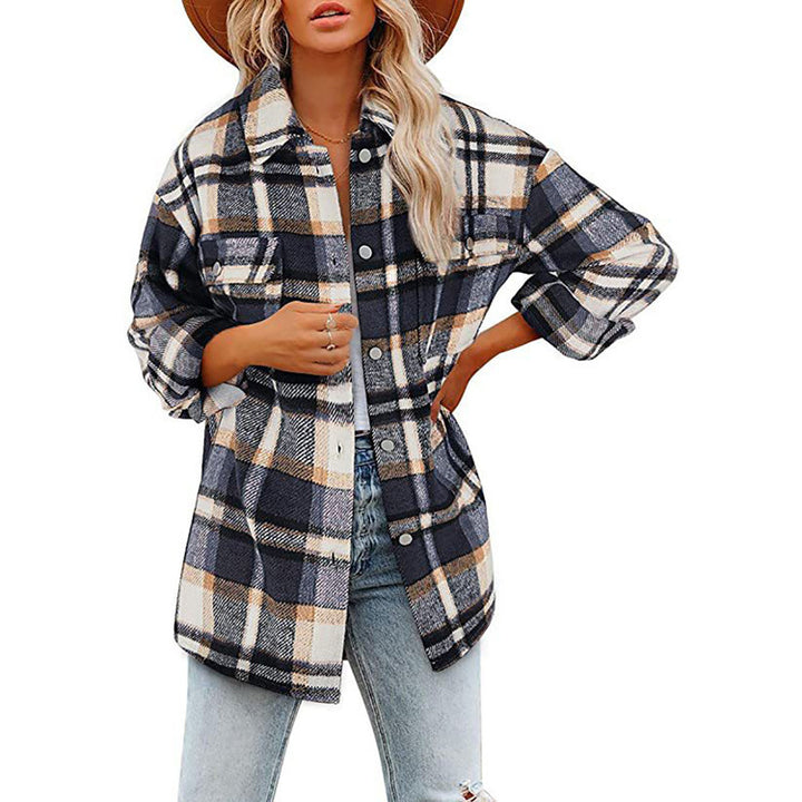 Oversized plaid jacket for women Lune London
