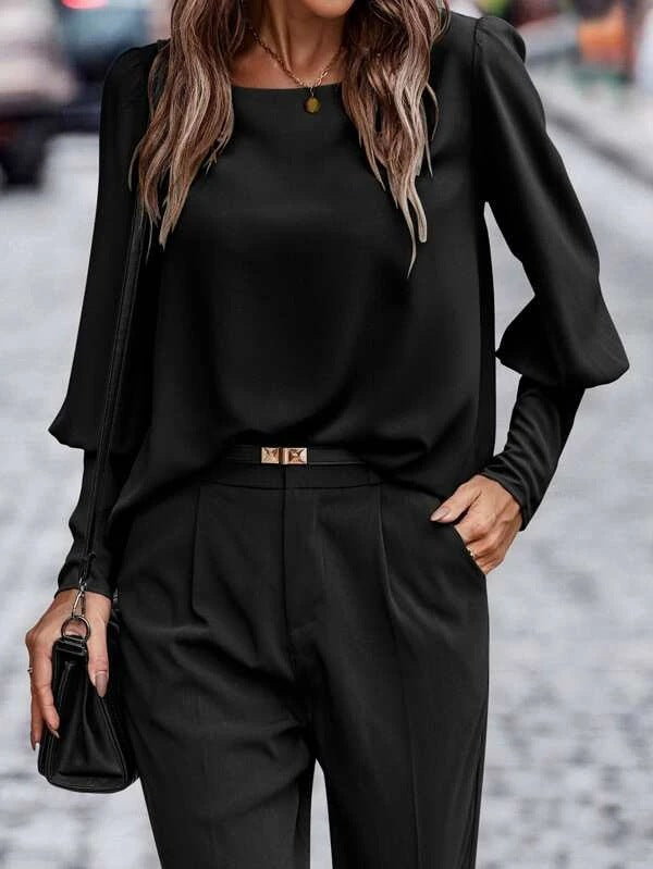 Ladies elegant puff sleeve blouse Lune London