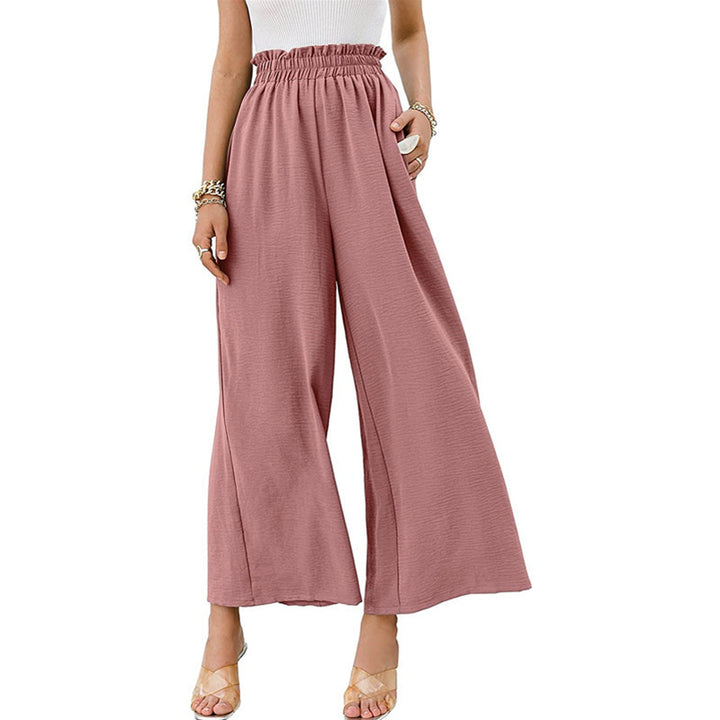 Lune London Wide Palazzo Trousers for Ladies with Elastic Waist