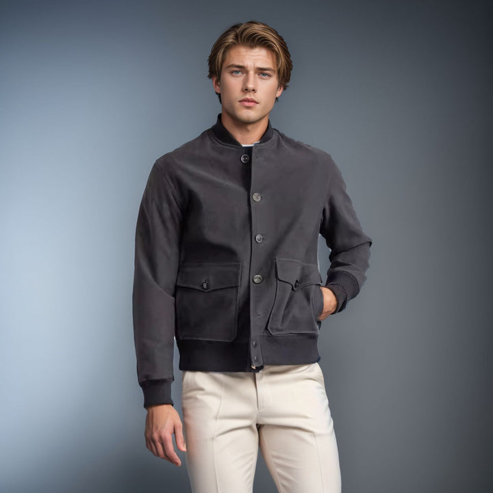 Casual quilted jacket for men with practical pockets Amarae