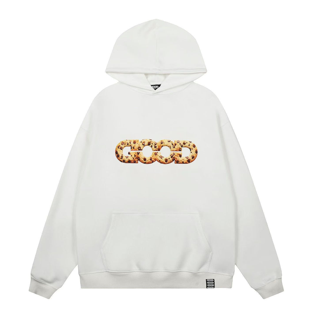 Women's hooded sweatshirt with trendy cookie design Chic & Stil