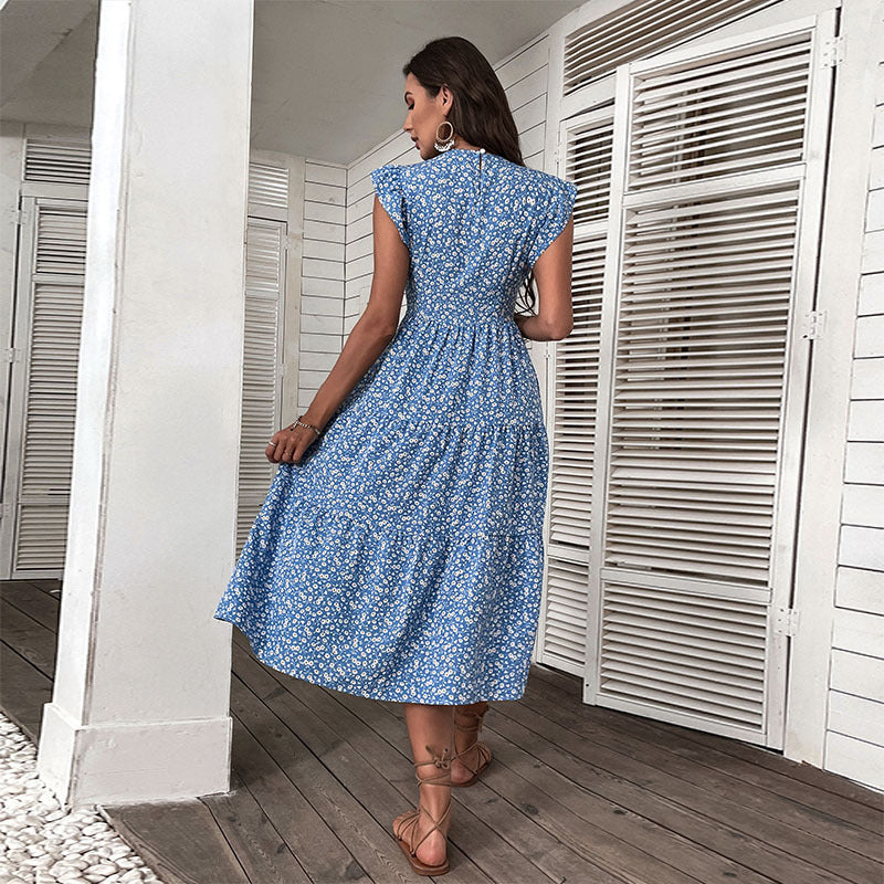 Woman Floral Midi Dress Lune London