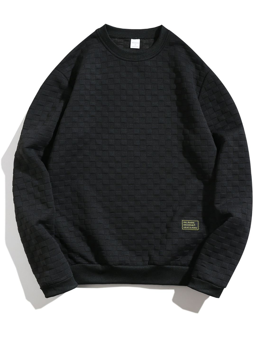 Casual structured sweater for men with round neck and elastic cuffs Amarae