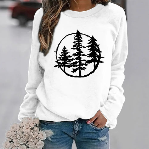 Sweatshirt femme avec motif nature cool et coupe décontractée Chic & Stil