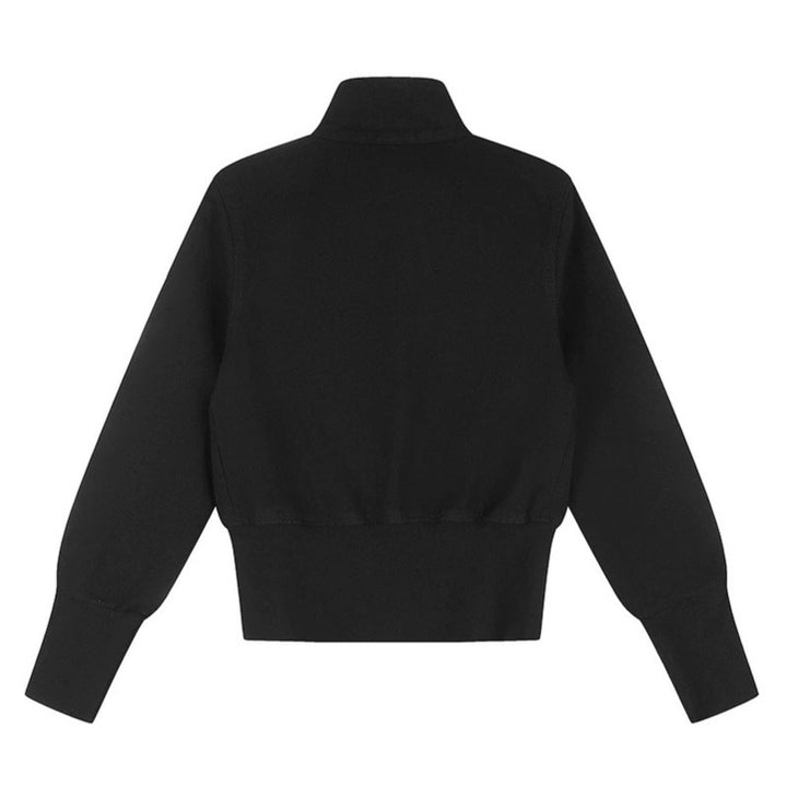 Women's military-inspired bomber jacket with stand-up collar and decorative button plackets Amarae