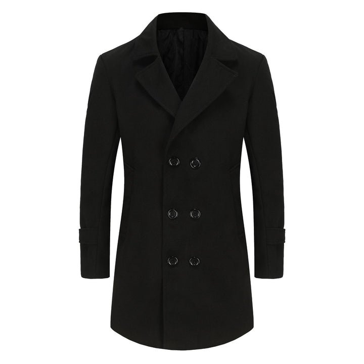 Elegant double-breasted coat for men, slim fit and padded lining Amarae