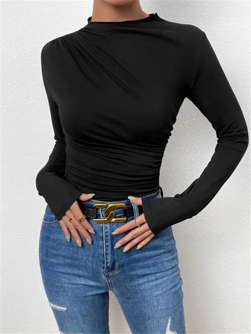 Long sleeve blouse for women with elegant gathered elements and a classic design Lune London