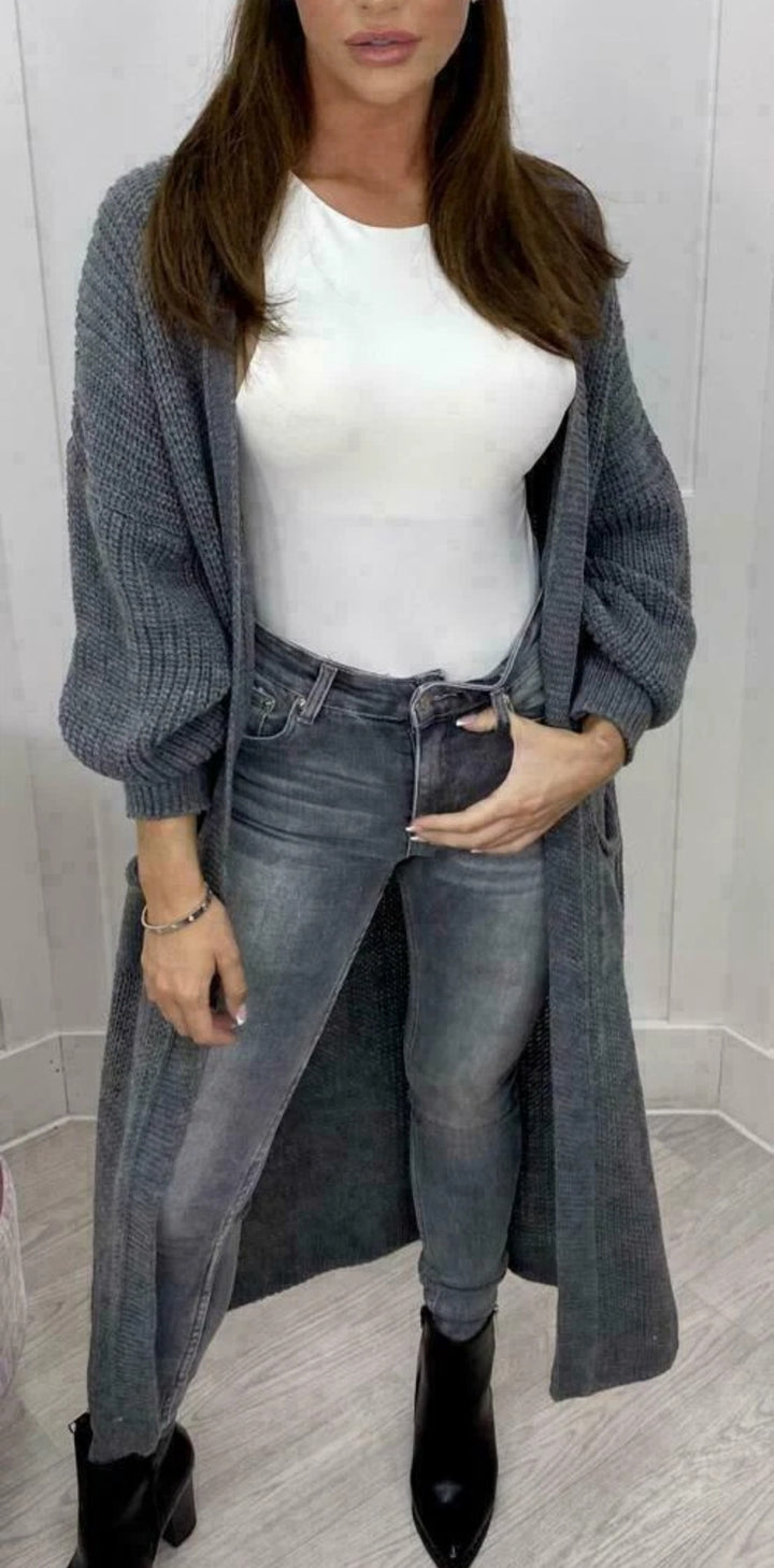 Manteau en tricot épais pour femmes dans un design ouvert décontracté Chic & Stil
