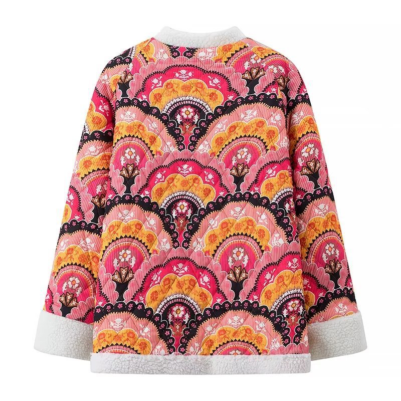 Winter jacket with colorful patterns and soft lining for women Lune London