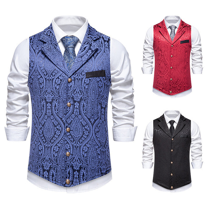 Elegant men's vest with intricate pattern and high-quality fabric Amarae