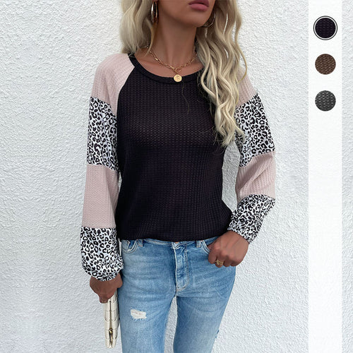 Top à la mode pour femmes avec imprimé animal et élégantes manches bouffantes Chic & Stil