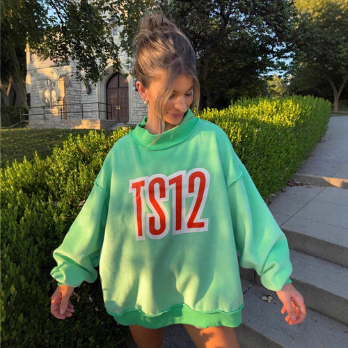 Sweatshirt pour femmes surdimensionné avec impression graphique créative Chic & Stil